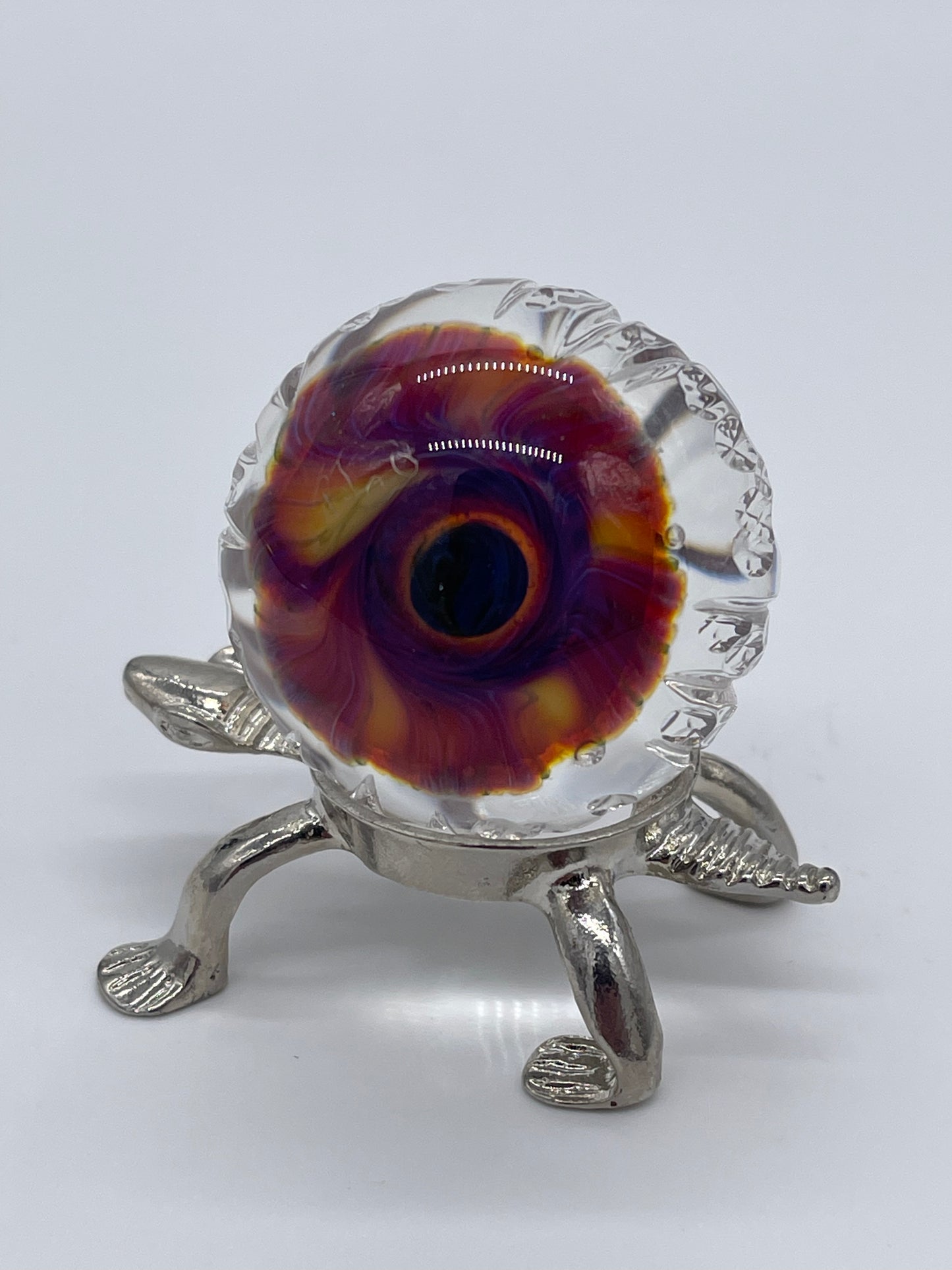 Comes with turtle stand to show off your art marble