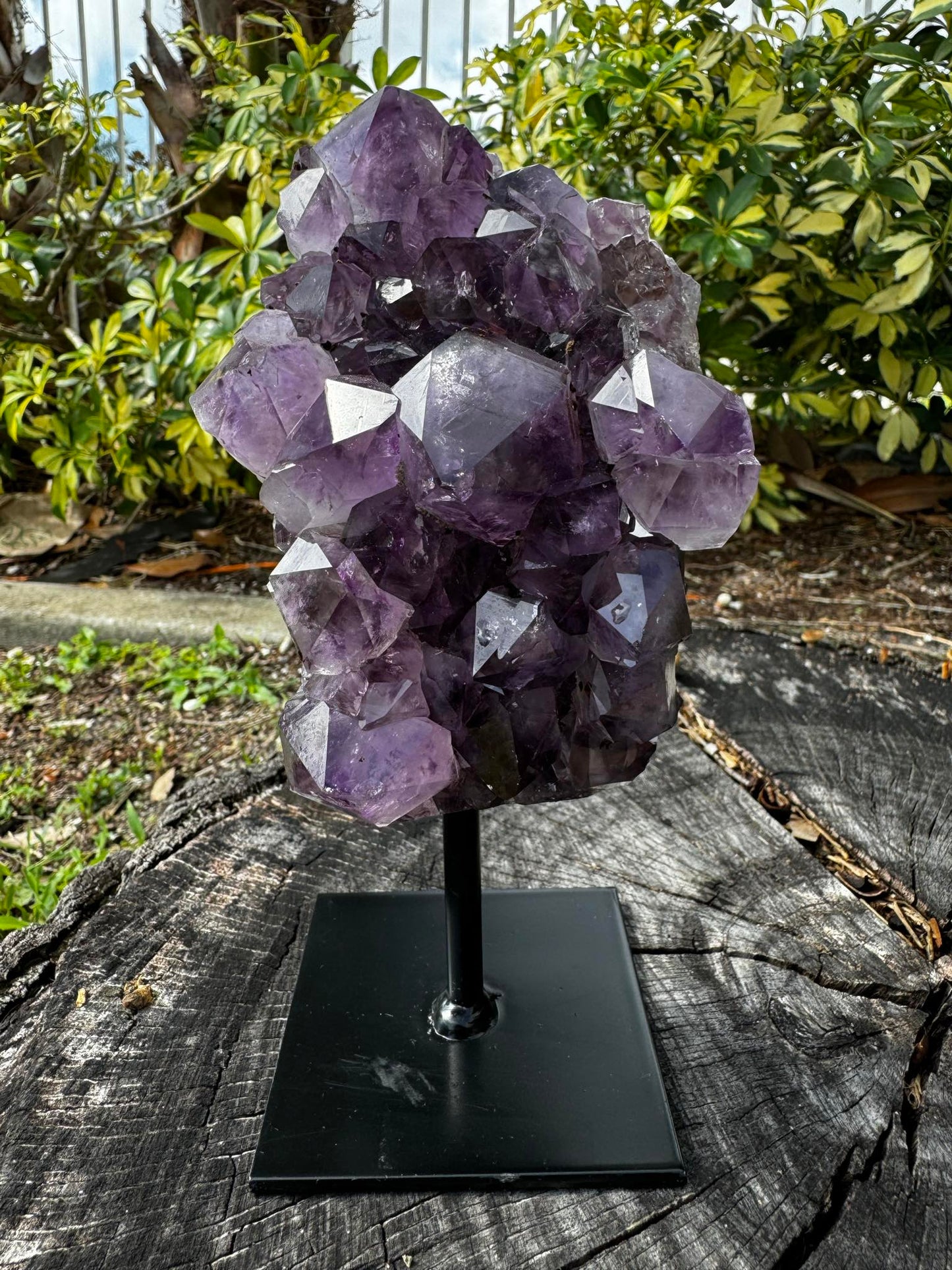 Amethyst on Stand, stands at 7.5 inches