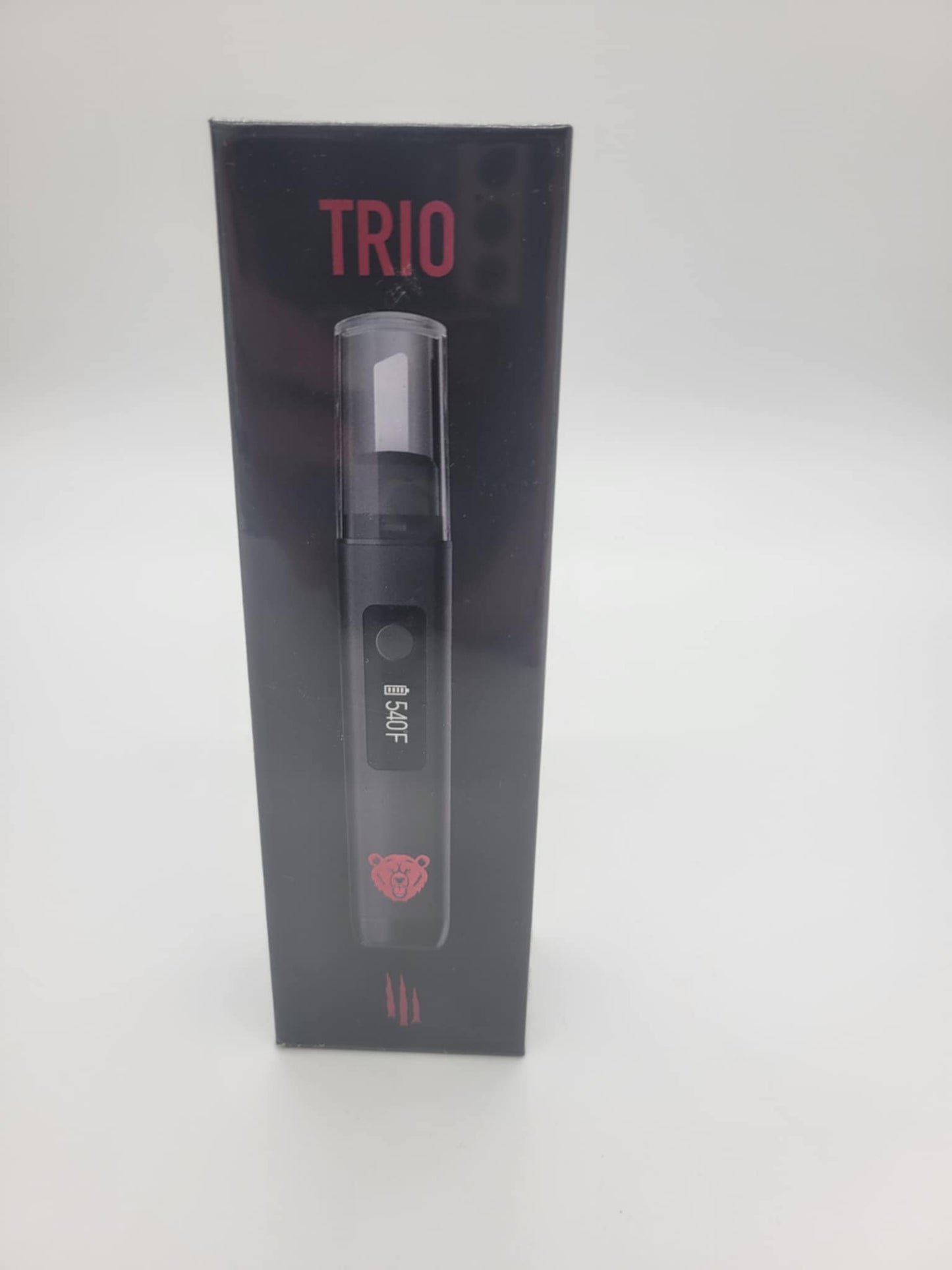Bear Quartz Trio in Black Hot Knife, Dab Tool and it monitors the temp