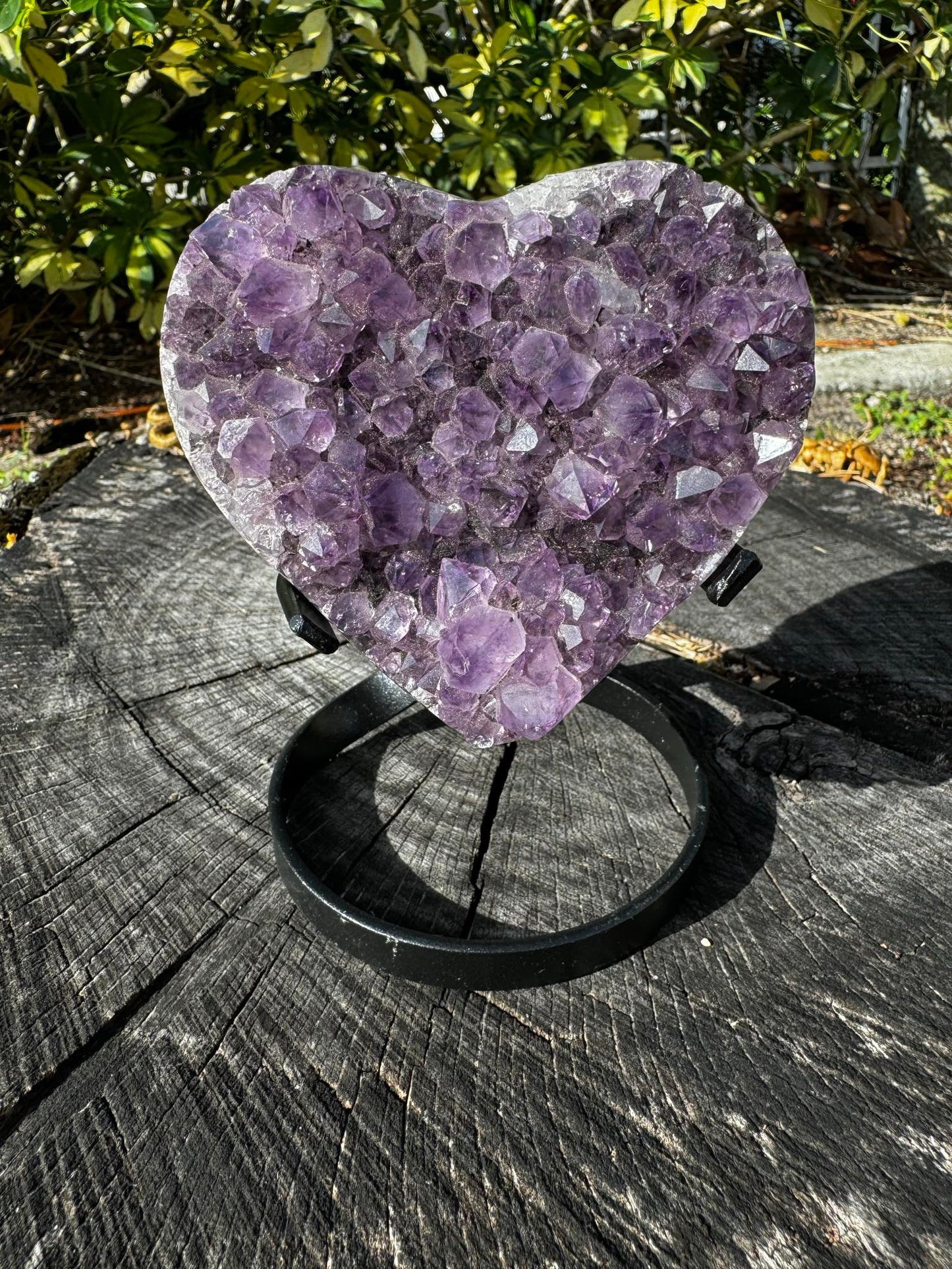 Forever Amethyst Heart with Stand