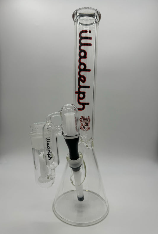 lladelph Beaker 5mm Black/Red w/ Disc Ash Catcher