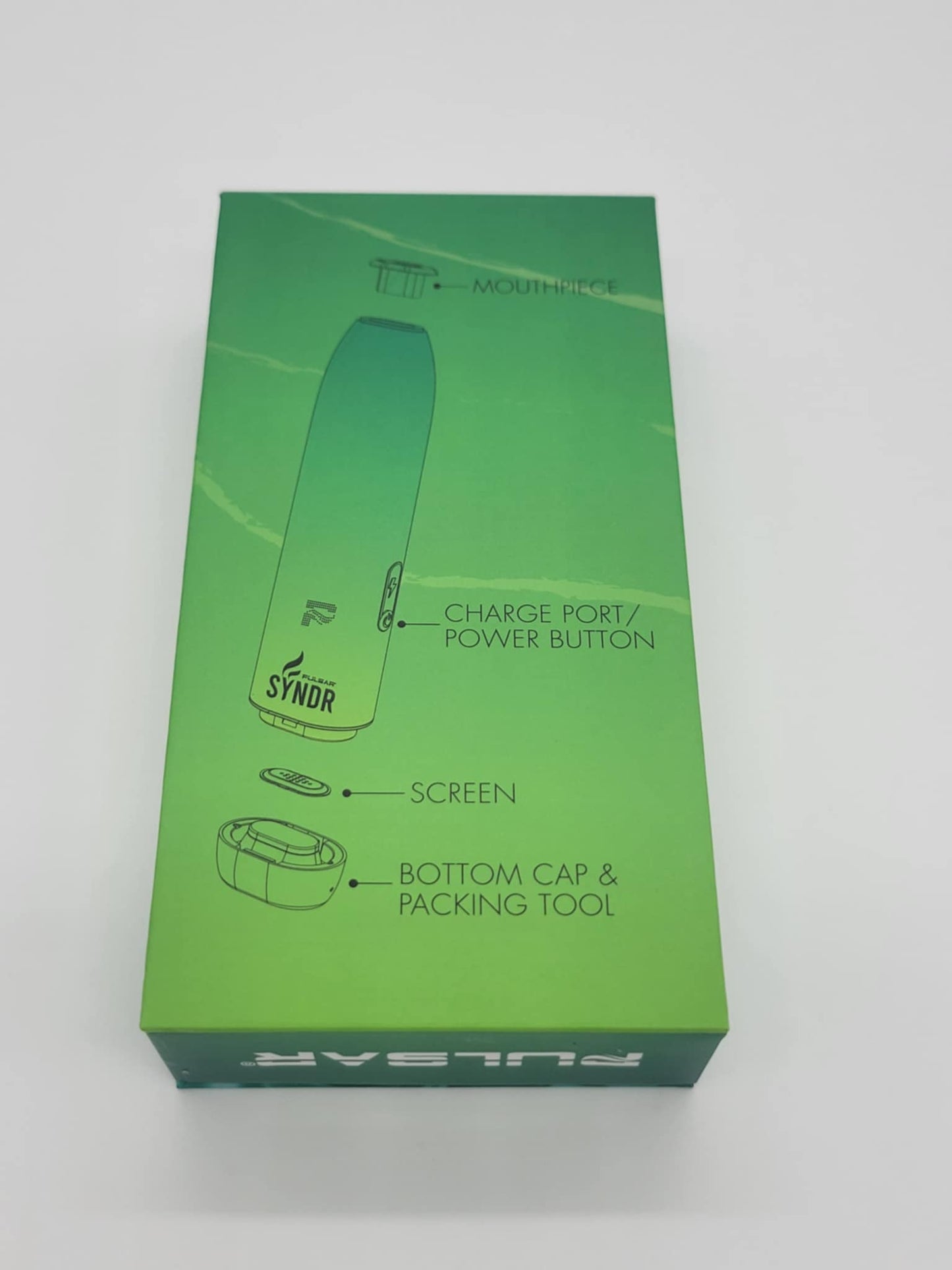 Back of Pulsar Box Dry Herb VApe
