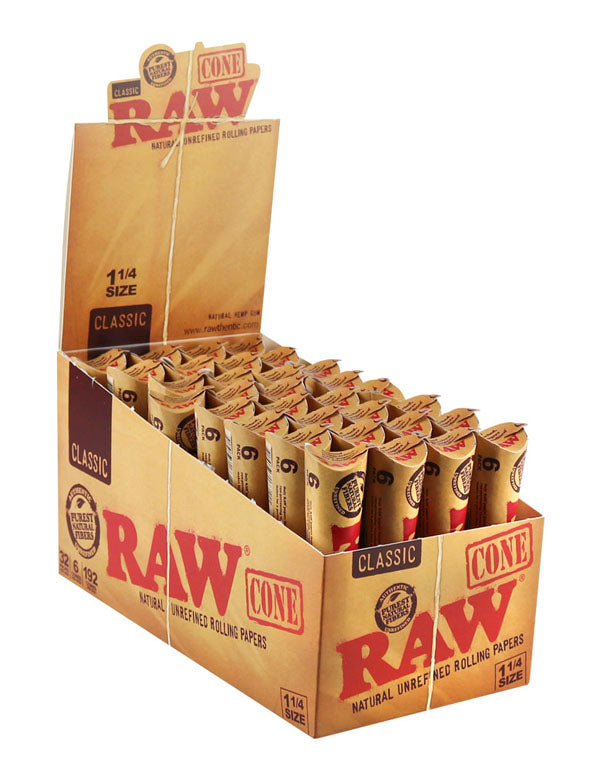 Raw cones. 32 packs of 6 cones in regular size - 1.25