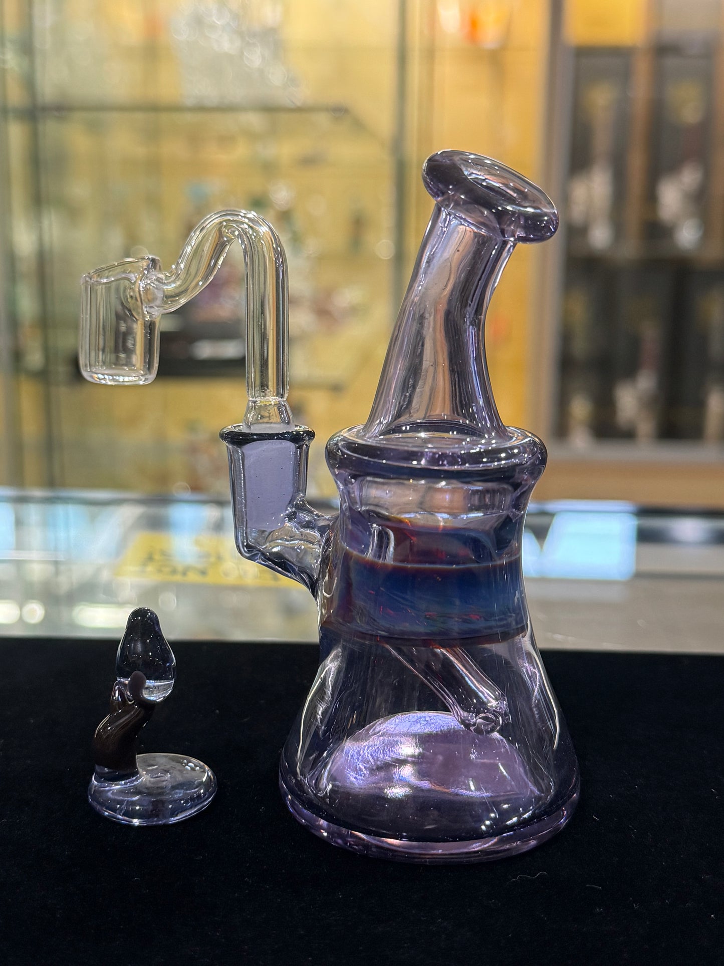 Run Trees Glass Jammer for concentrates. Comes with a banger and matching cap