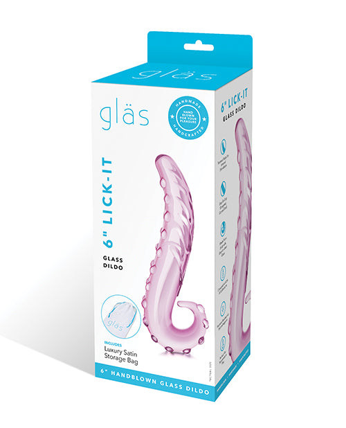 Glas 6 inches Lick-It Glass Dildo from the Electric Eel.