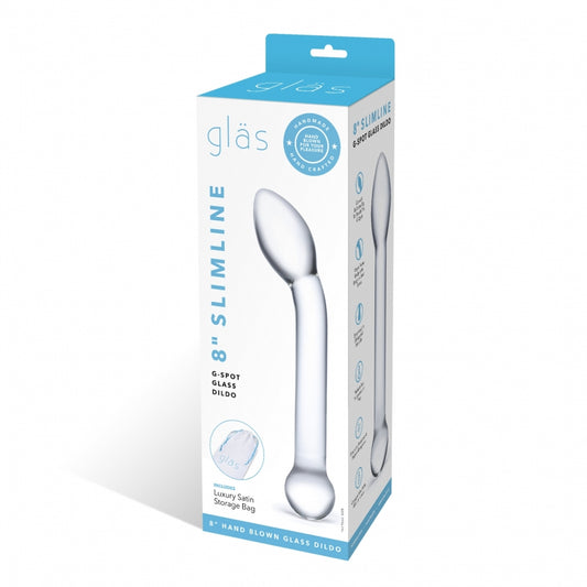 8 inches Slimline G-Spot Glass Dildo from Glas.