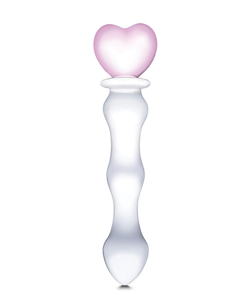 Glas 8 inches Sweetheart Glass Dildo pink top