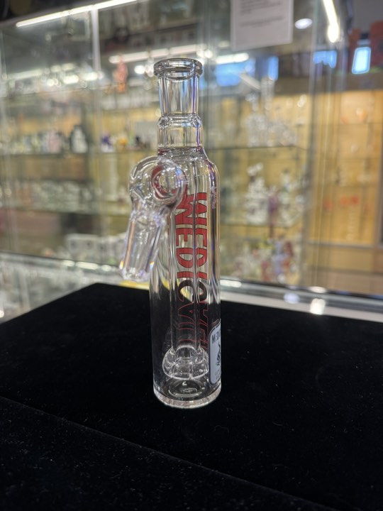 Medi Cali Ash Catcher 14mm 45 degree with Red lettering viw of 45