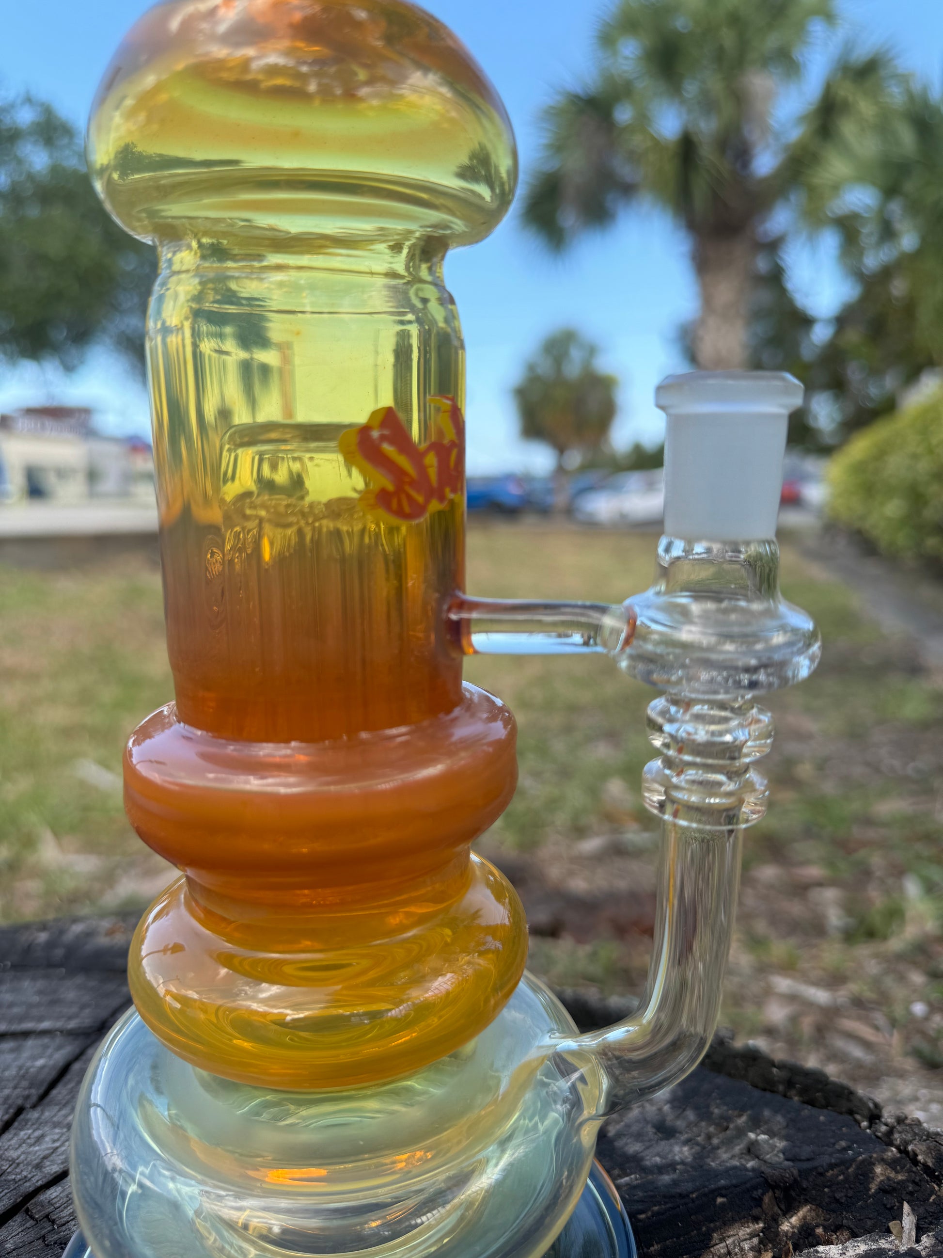 Fumed Glass Bong will color nicely