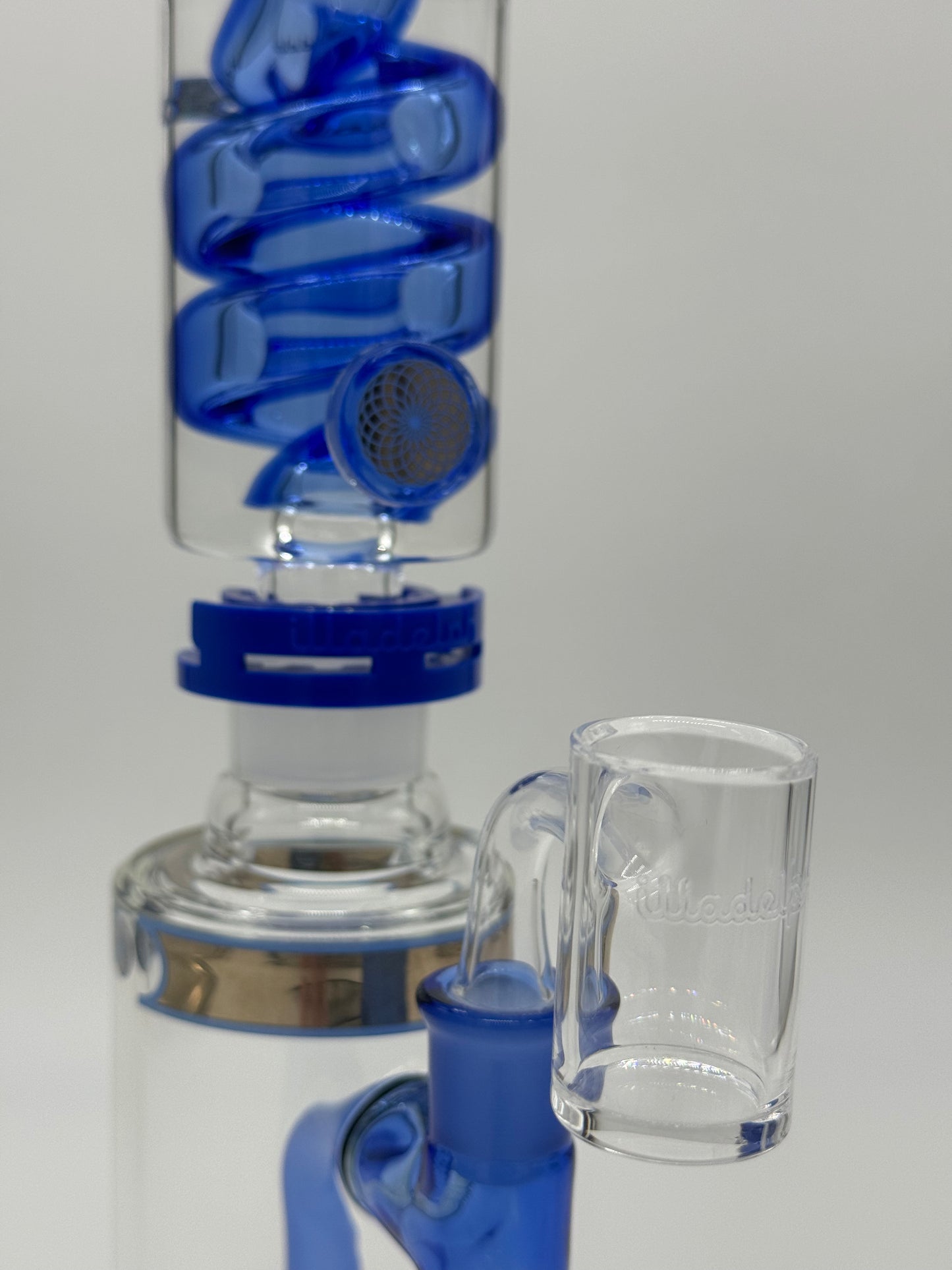 Illadelph Glass - Danklin Coil ( Sea Blue ) w/ 14mm Illadelph Banger and Directional Cap