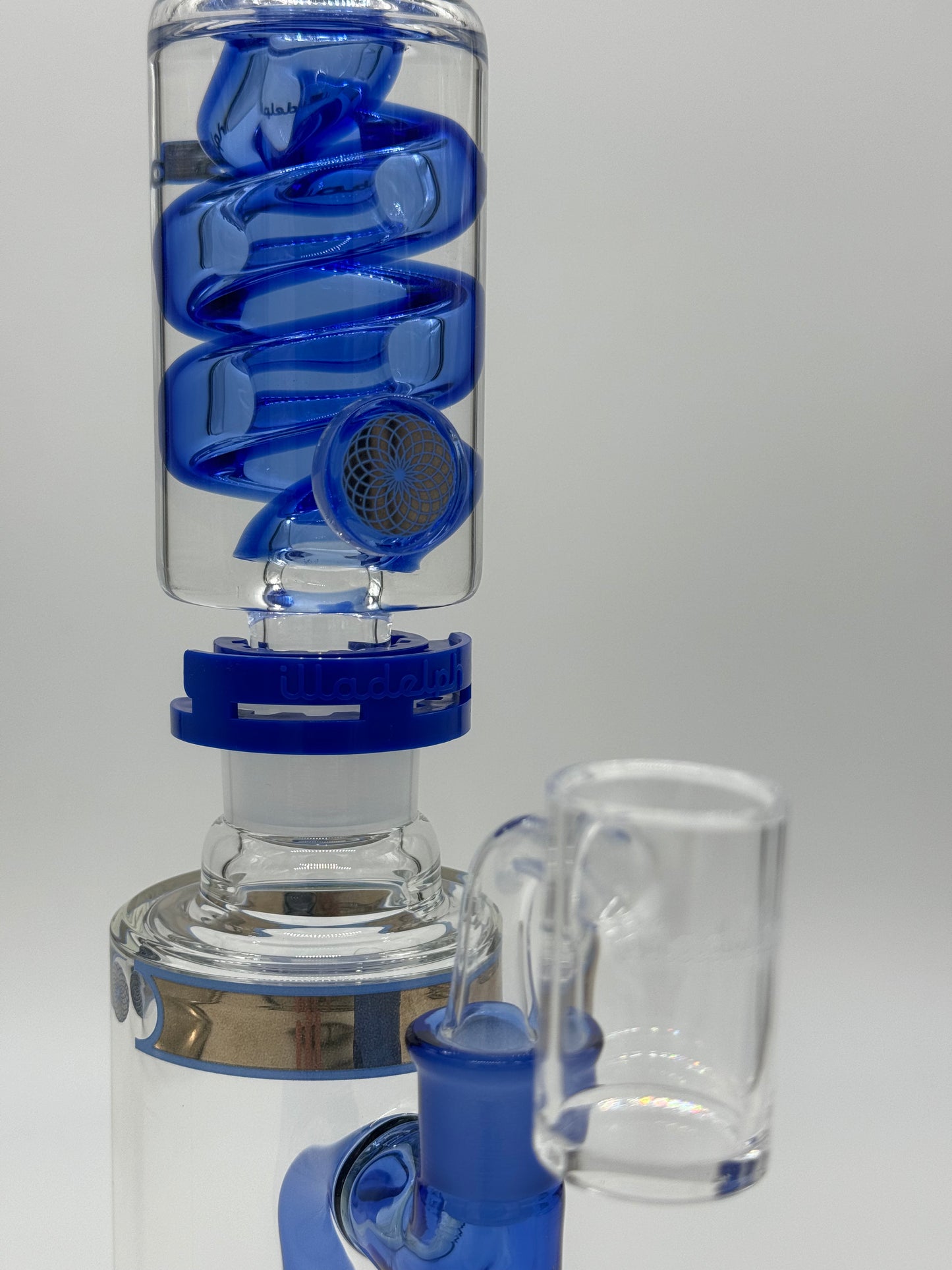 Illadelph Glass - Danklin Coil ( Sea Blue ) w/ 14mm Illadelph Banger and Directional Cap