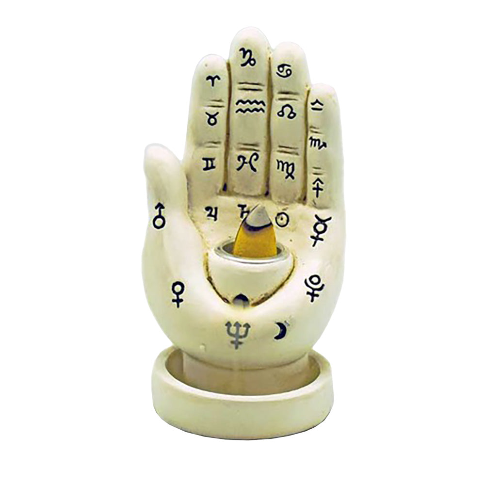 incense burner hand with hamsa signs